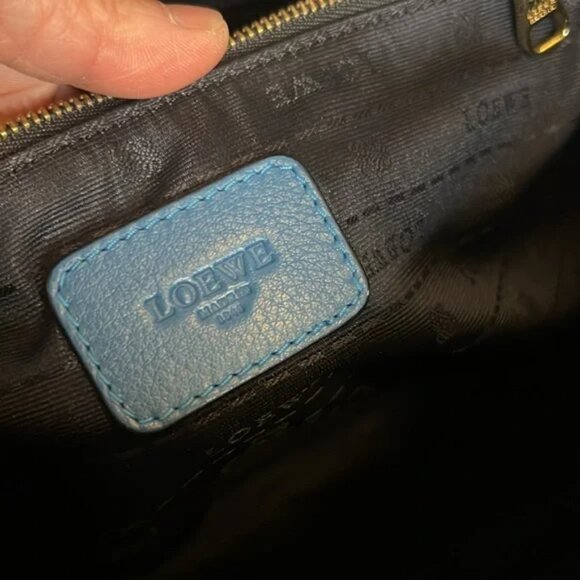 Loewe Calfskin Tote Bag Blue - Picture 5 of 7